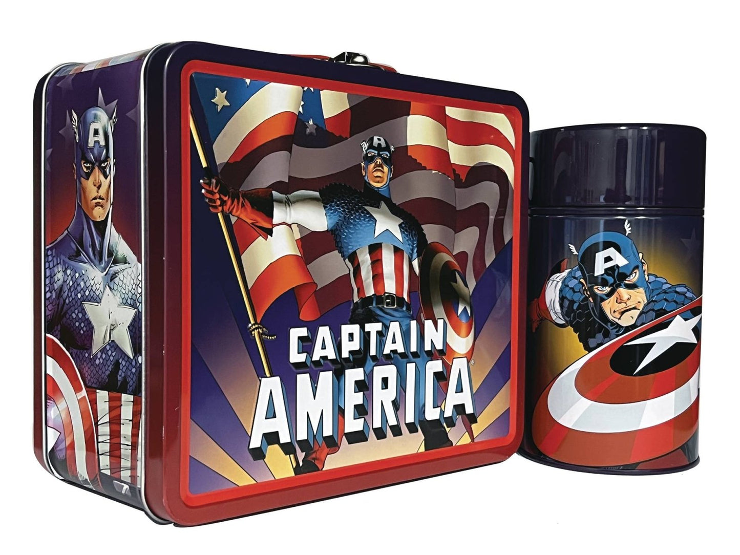 Captain America Tin Titans Lunch Box and Thermos - The Fourth Place