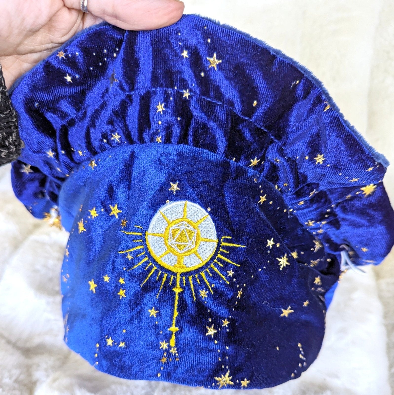 Cleric multi-pocket large dice bag (blue/gold) - The Fourth Place