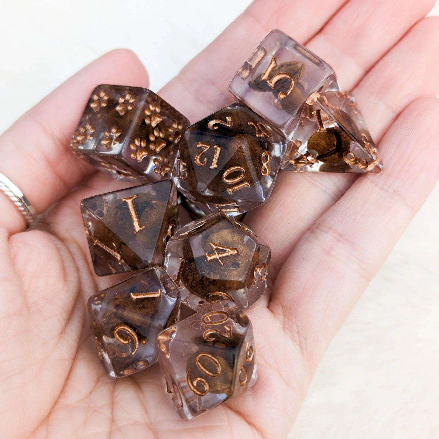 Coffee Beans (Updated) - 8 Dice Set - The Fourth Place