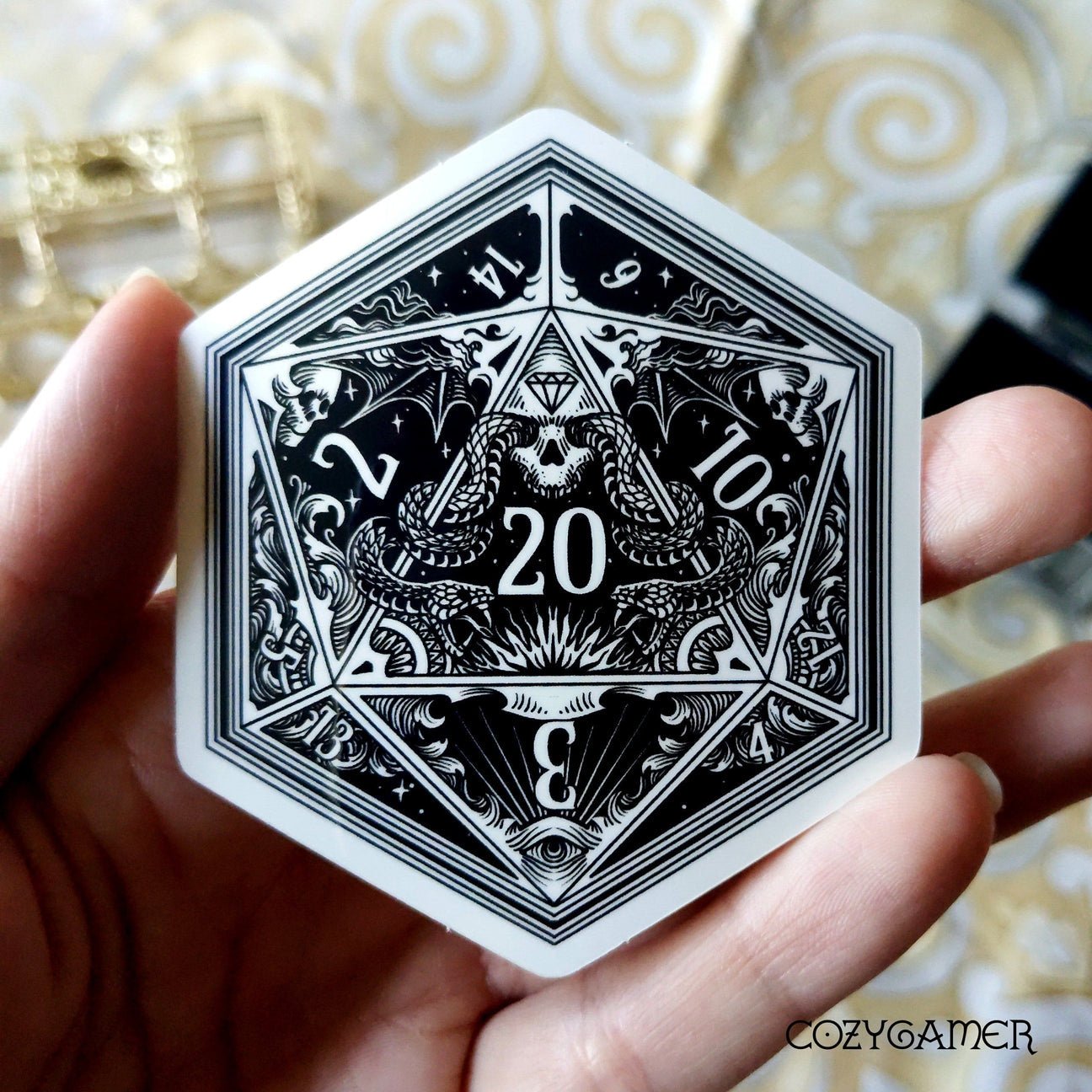 D20 Dice Life & Death Stickers (20 side) - The Fourth Place