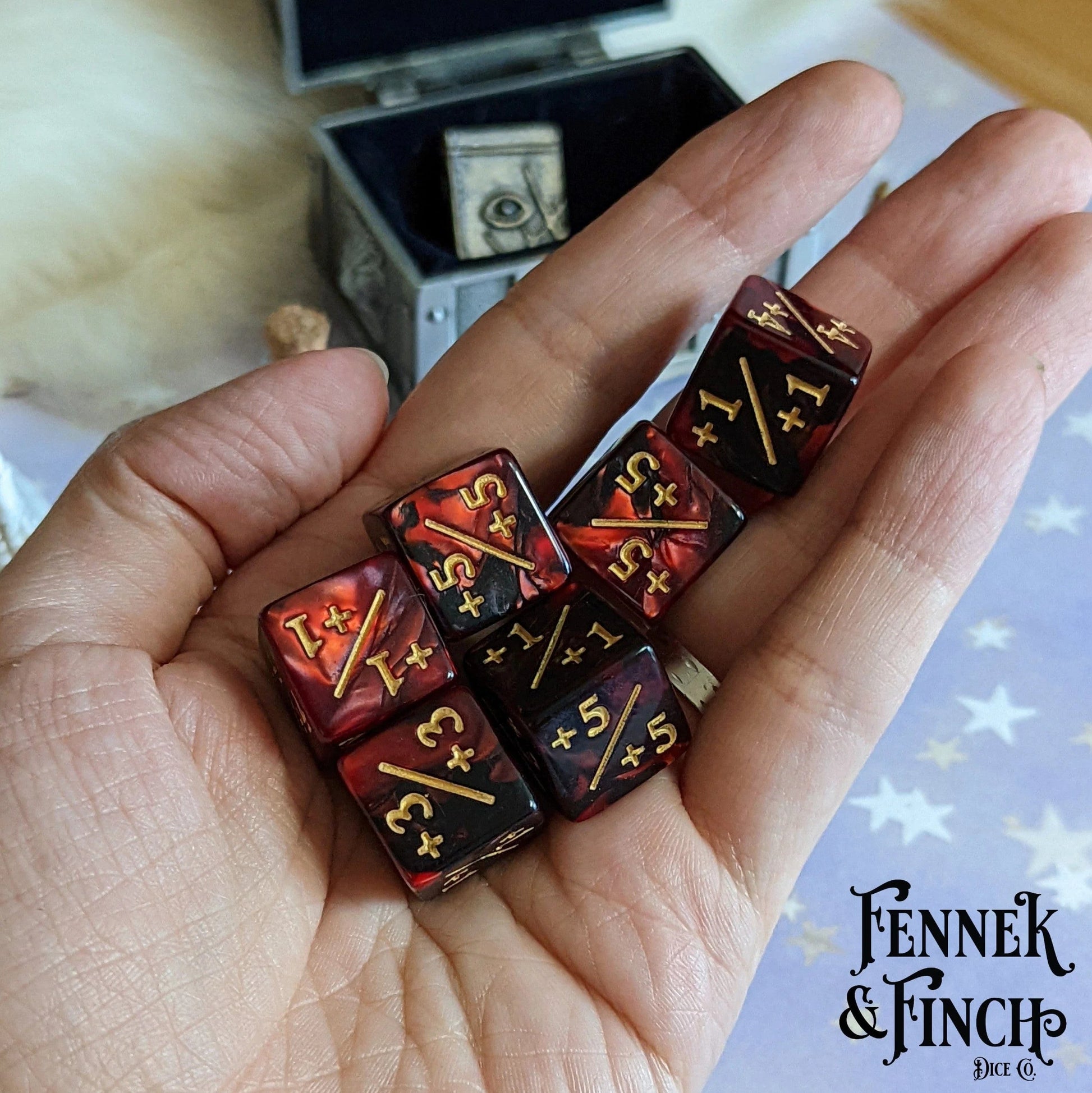 D6 Counter Dice: Blood (Positive) Set of 6 - The Fourth Place