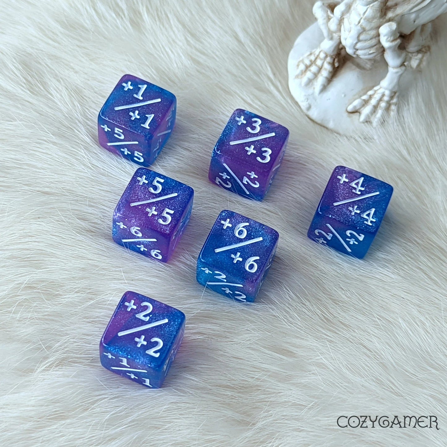 D6 Counter Dice: Starry Sky (Positive) Set of 6 - The Fourth Place