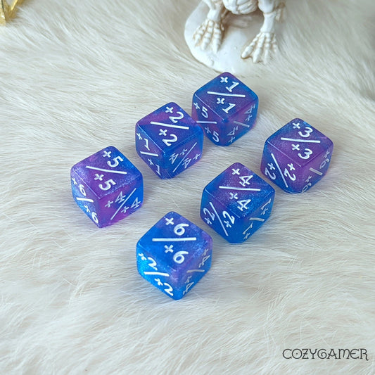 D6 Counter Dice: Starry Sky (Positive) Set of 6 - The Fourth Place