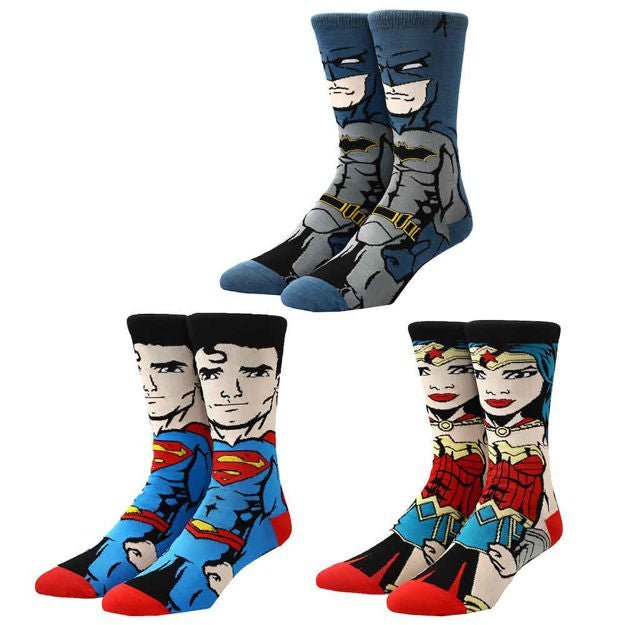 DC Comics Justice League 3 Pair Crew Socks - The Fourth Place