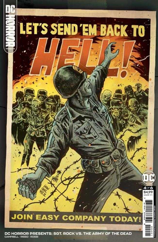 DC Horror Presents Sgt Rock vs The Army Of The Dead #4 (Of 6) Cover B Francesco Francavilla Card Stock Variant (Mature) - The Fourth Place