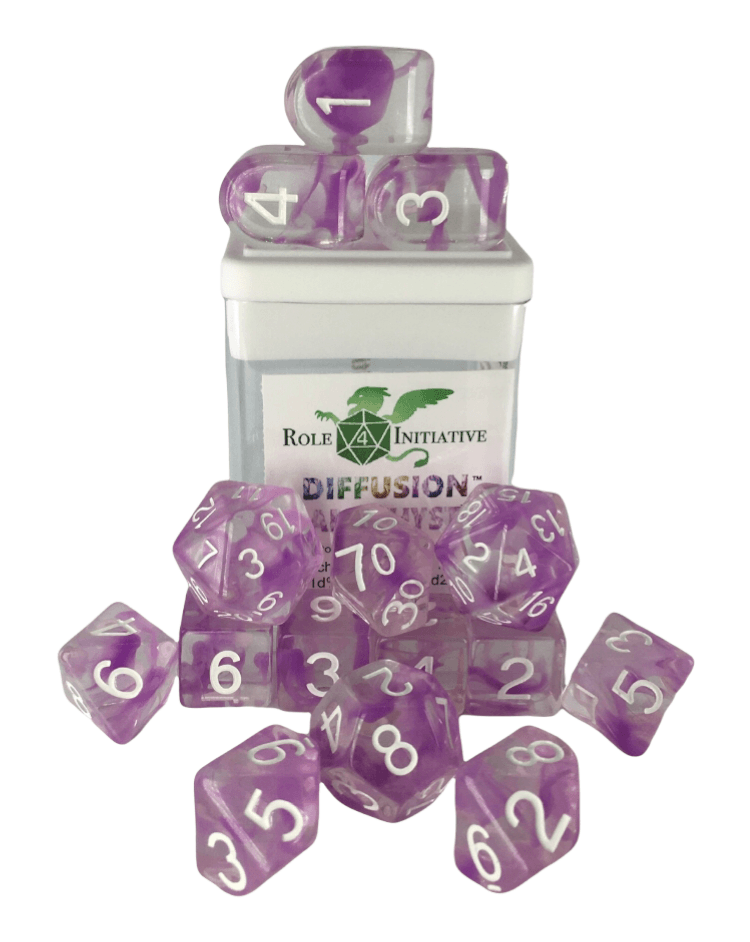 Diffusion Amethyst - 15 dice set (with Arch’d4™) - The Fourth Place