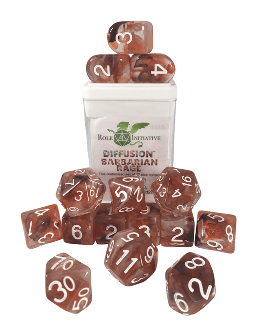 Diffusion Barbarian Rage - 15 dice set (with Arch’d4™) - The Fourth Place