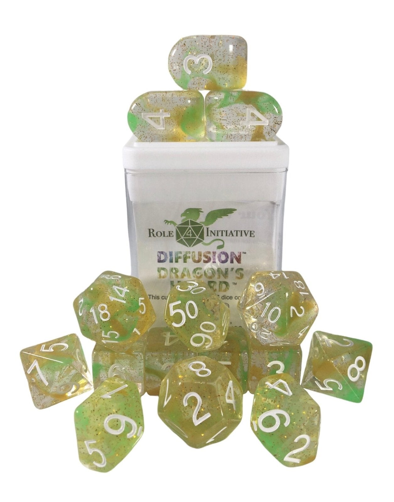 Diffusion Dragon’s Hoard - 15 dice set (with Arch’d4™) - The Fourth Place