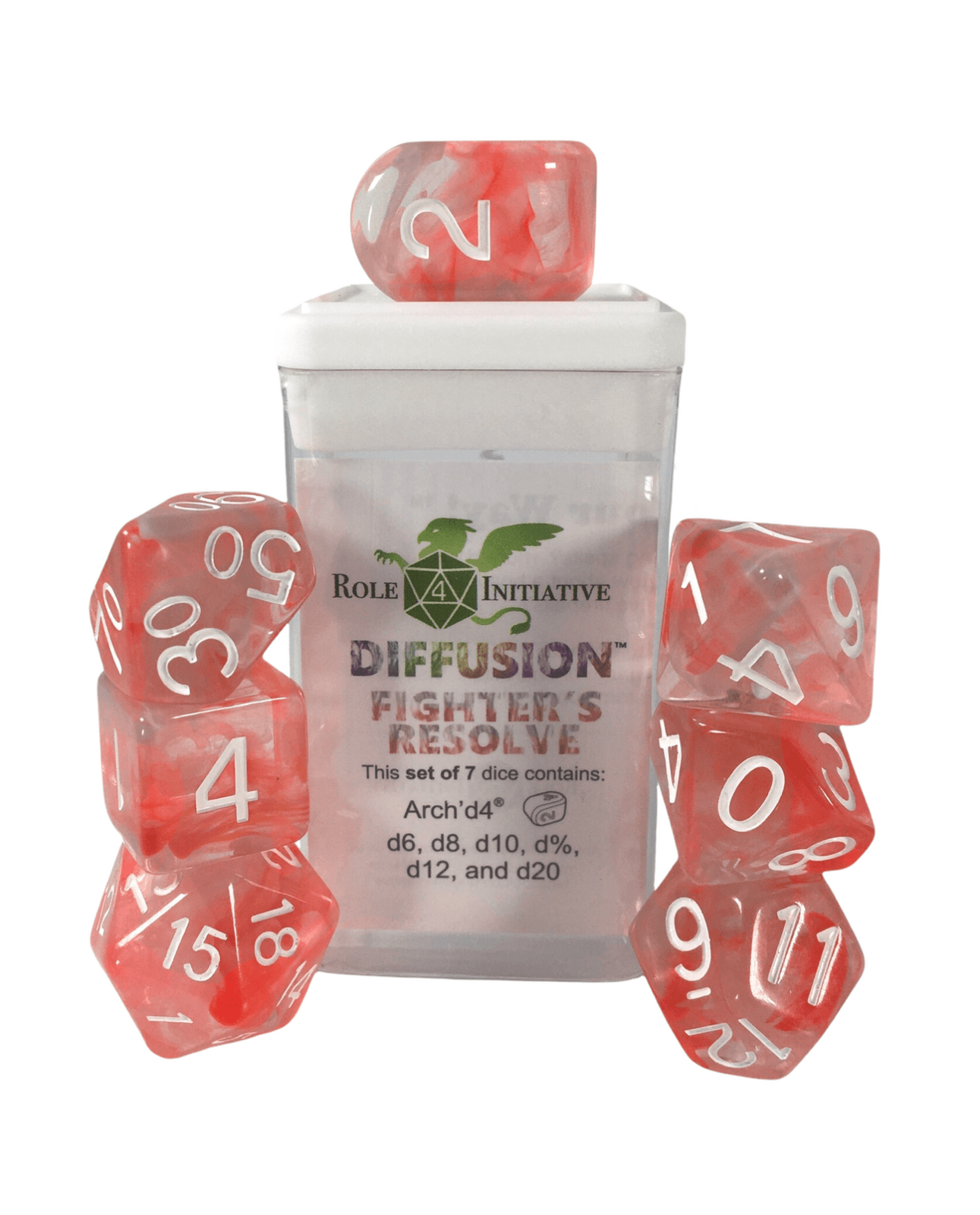 Diffusion Fighter’s Resolve - 7 dice set (with Arch’d4™) - The Fourth Place