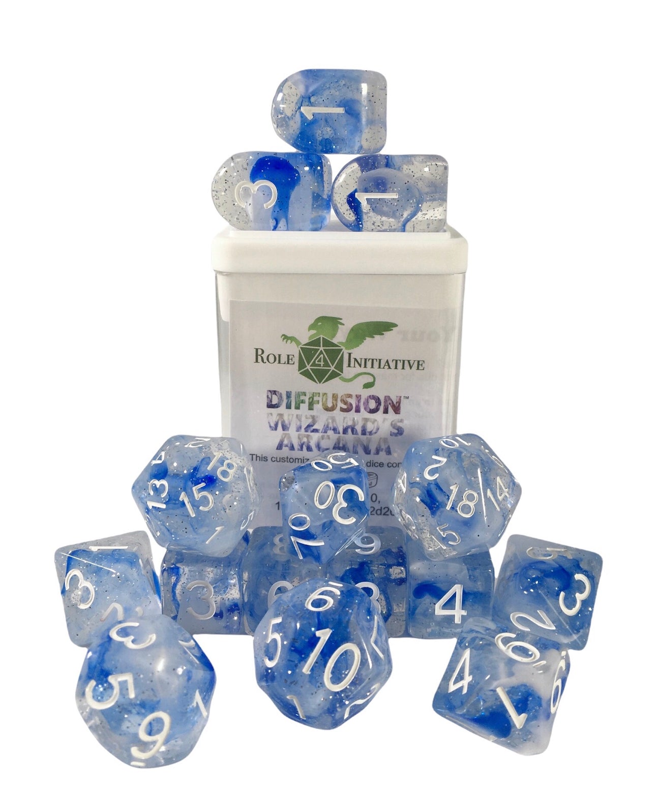 Diffusion Wizard’s Arcana - 15 dice set (with Arch’d4™) - The Fourth Place