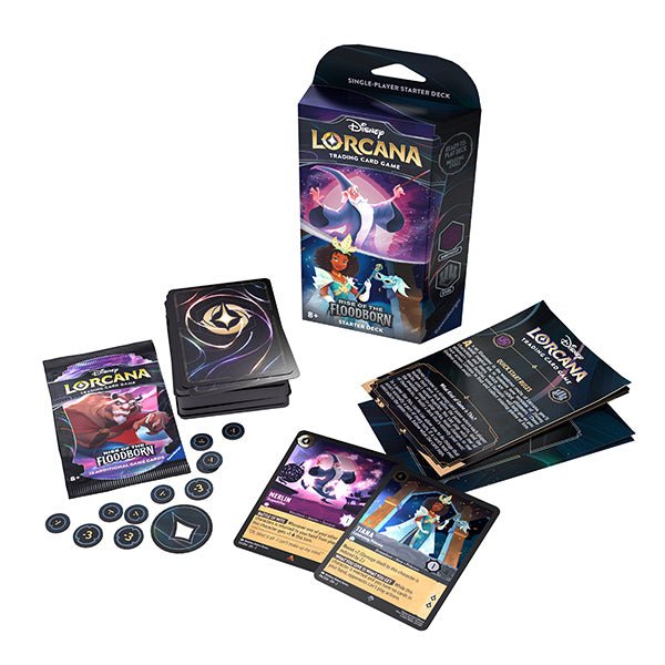 Disney Lorcana Rise of the Floodborn - Amber & Sapphire Starter Deck Disney Lorcana Rise of the Floodborn - Amber & Sapphire Starter Deck
