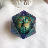 Draconic Teal Moving Eye - Large Liquid Core D20 - The Fourth Place