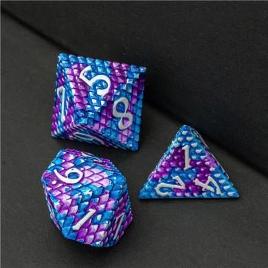 Dragon Scale: Ice - Metal RPG Dice Set - The Fourth Place