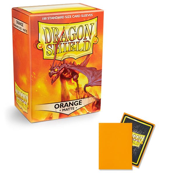 Dragon Shield Sleeves: Standard - Matte Orange (100 ct.) - The Fourth Place
