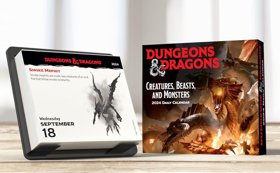 Dungeons & Dragons 2024 Daily Calendar: Creatures, Beasts, and Monsters - The Fourth Place