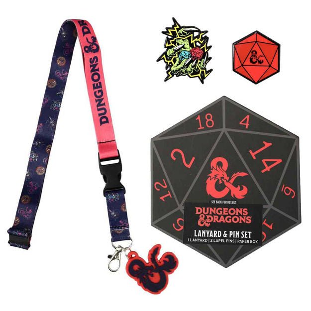 Dungeons & Dragons Lapel Pins & Lanyard Box Set - The Fourth Place