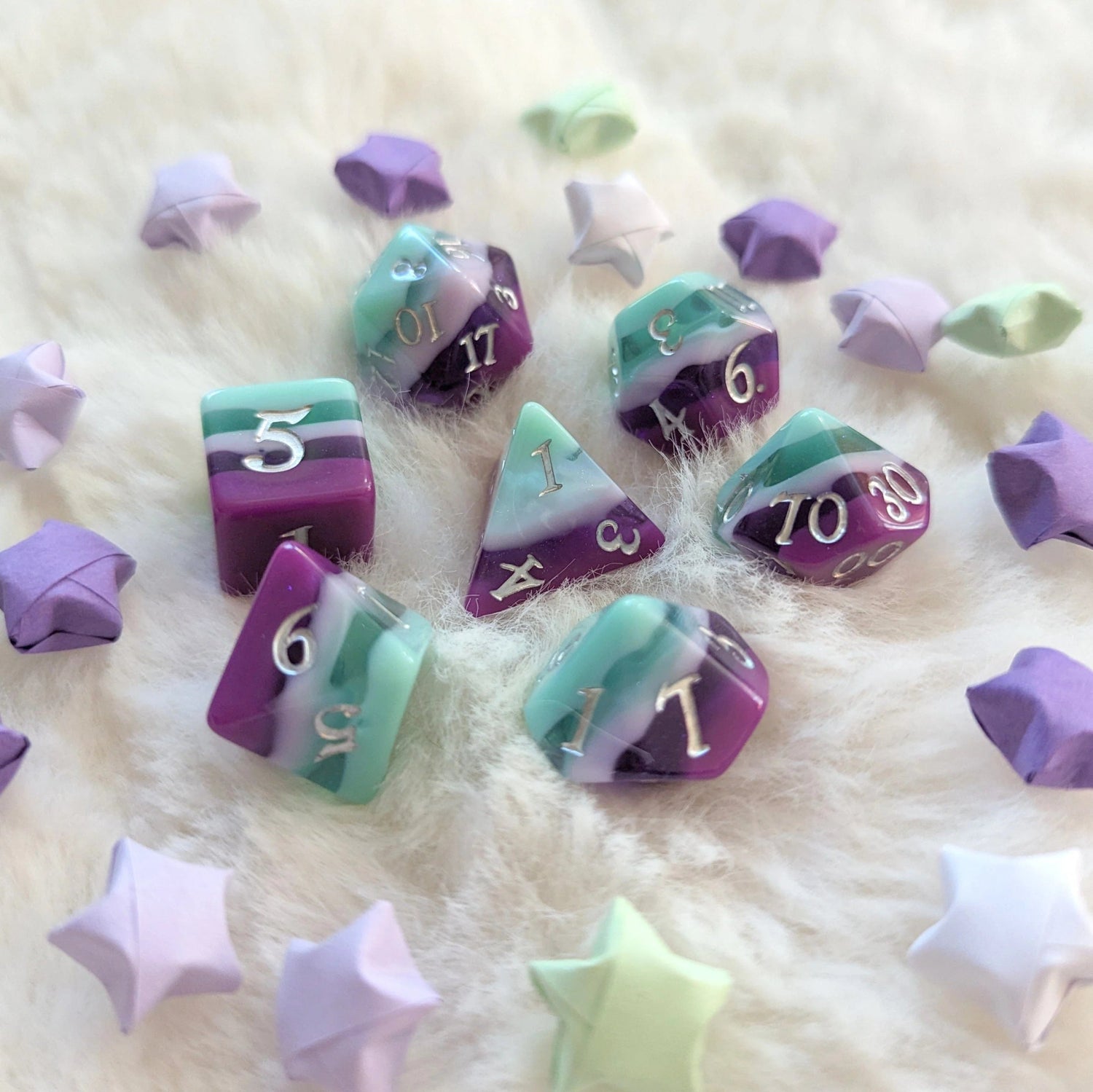 Fae Dragon Dice - 7 Piece Set - The Fourth Place