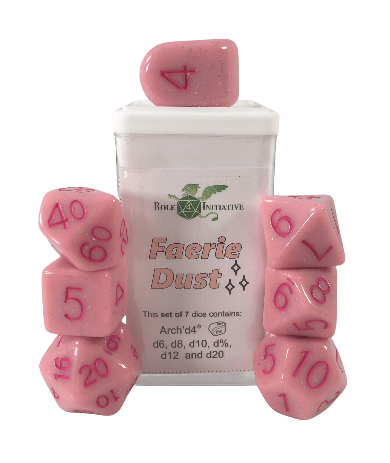 Faerie Dust - 7 dice set (with Arch’d4™) - The Fourth Place
