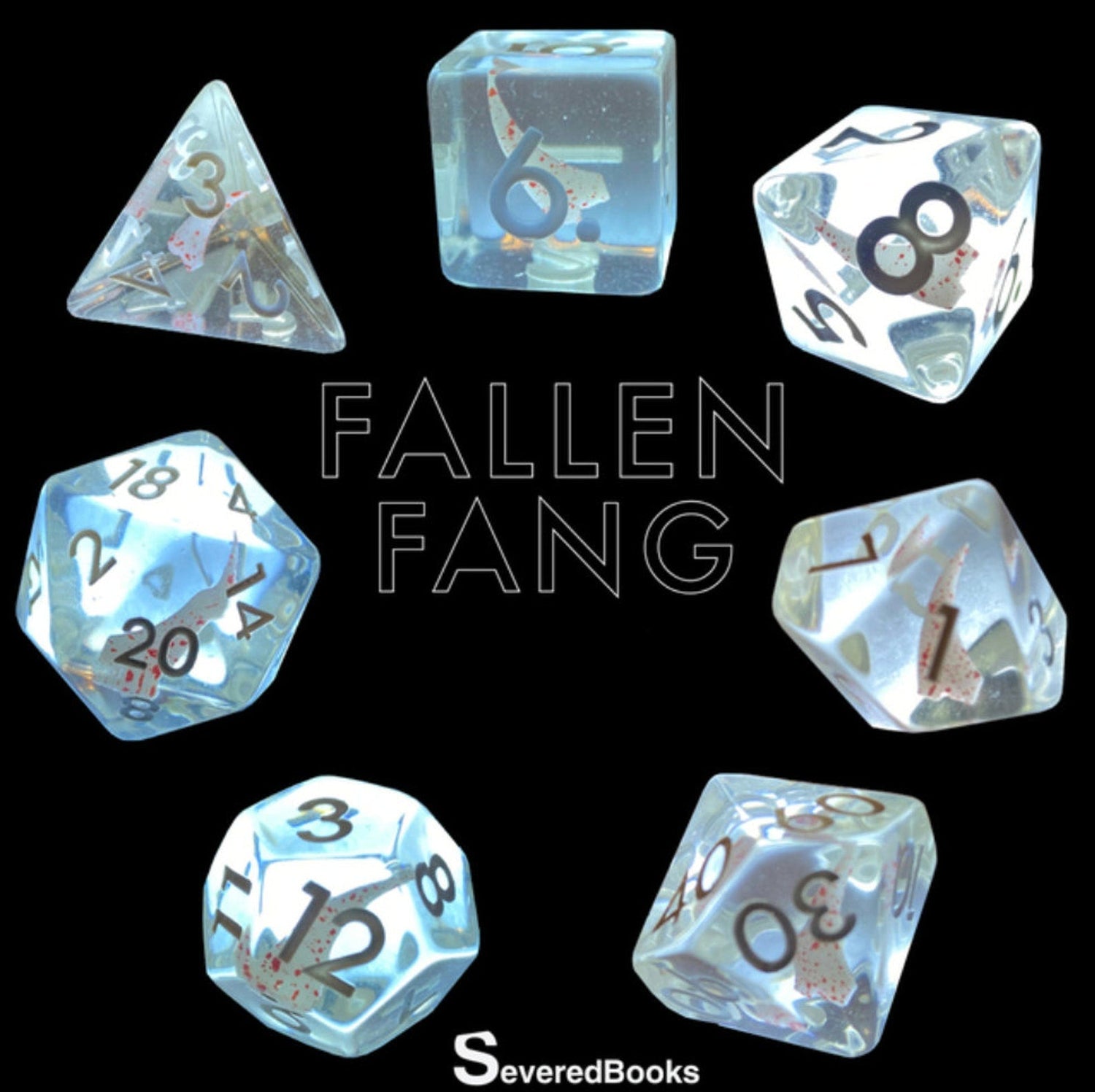 Fallen Fang Dice (Clear) with bag - The Fourth Place