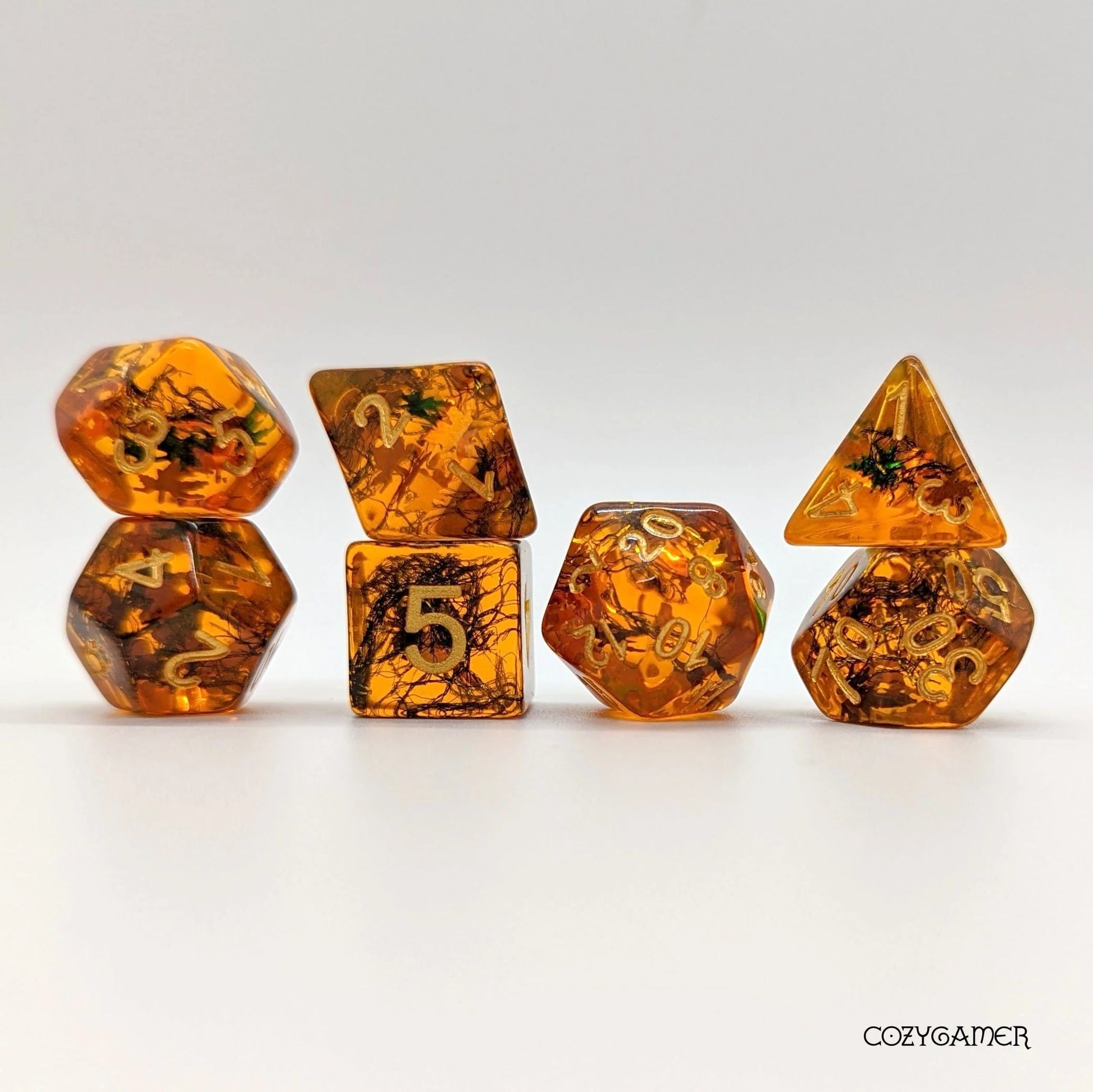 Falling Leaves - 7 Dice Set - The Fourth Place