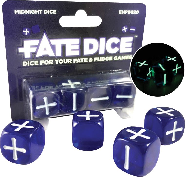 Fate Core RPG: Fate Dice - Midnight (4) - The Fourth Place