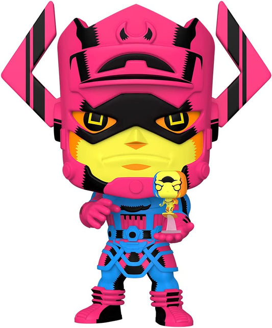 Funko POP Jumbo Marvel Galactus with Silver Surfer (Black Light Version) 10" Vinyl Figure, Multicolor - The Fourth Place