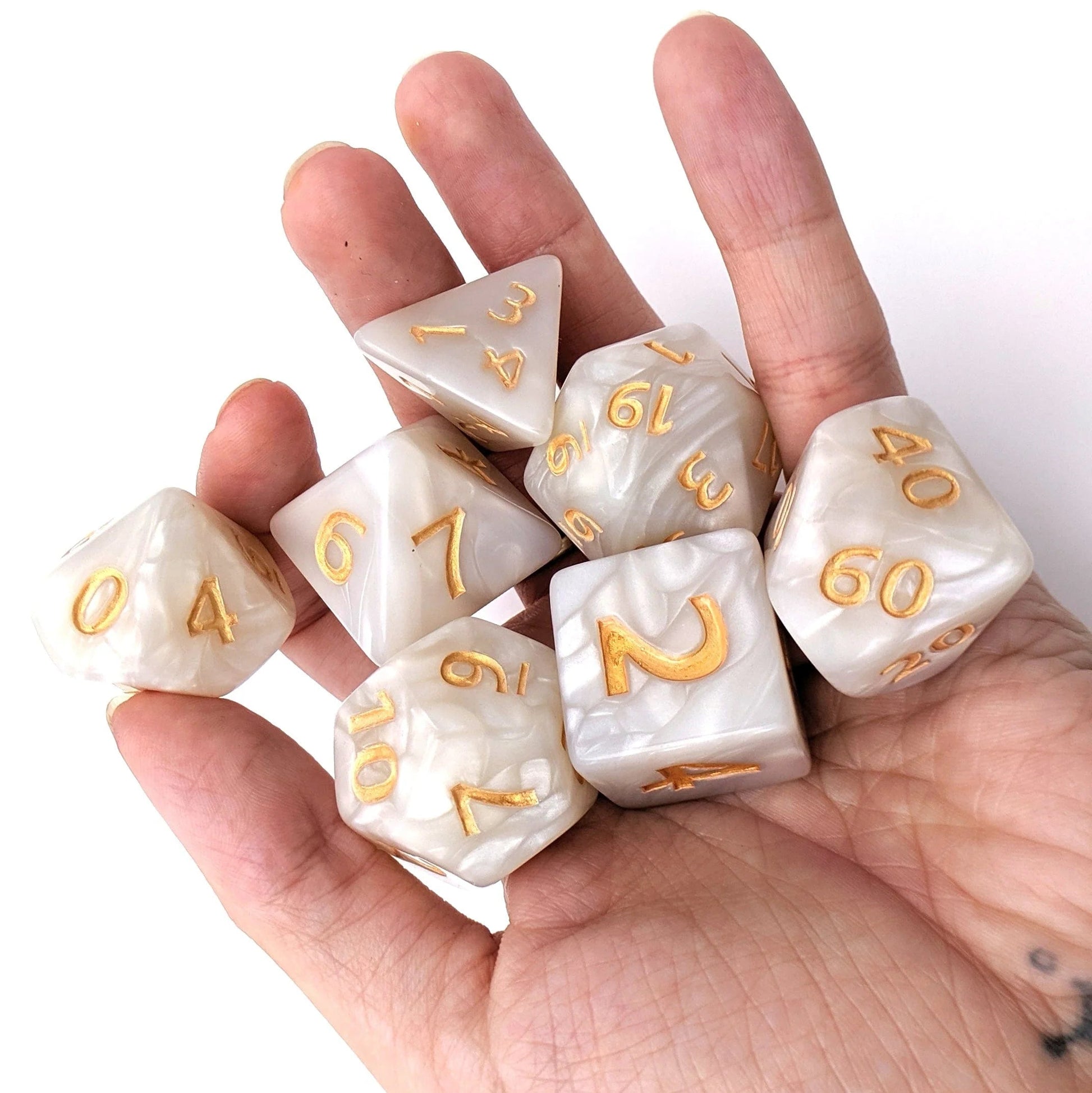 Gaint Pearly Gates Dice Set - 7 Piece Set - The Fourth Place