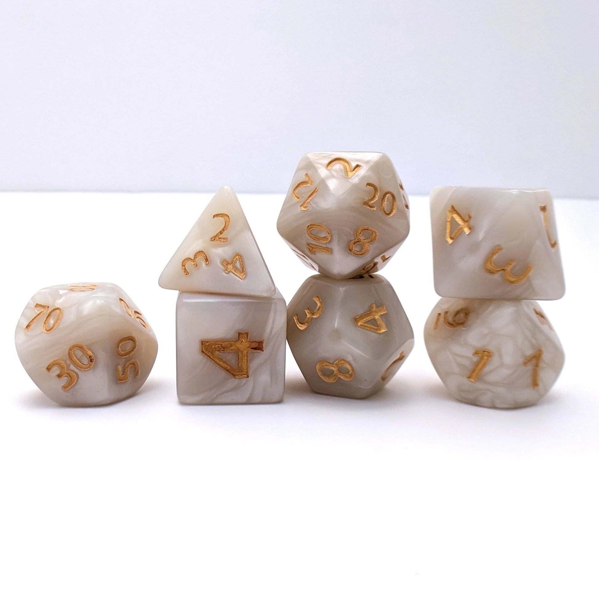 Gaint Pearly Gates Dice Set - 7 Piece Set - The Fourth Place