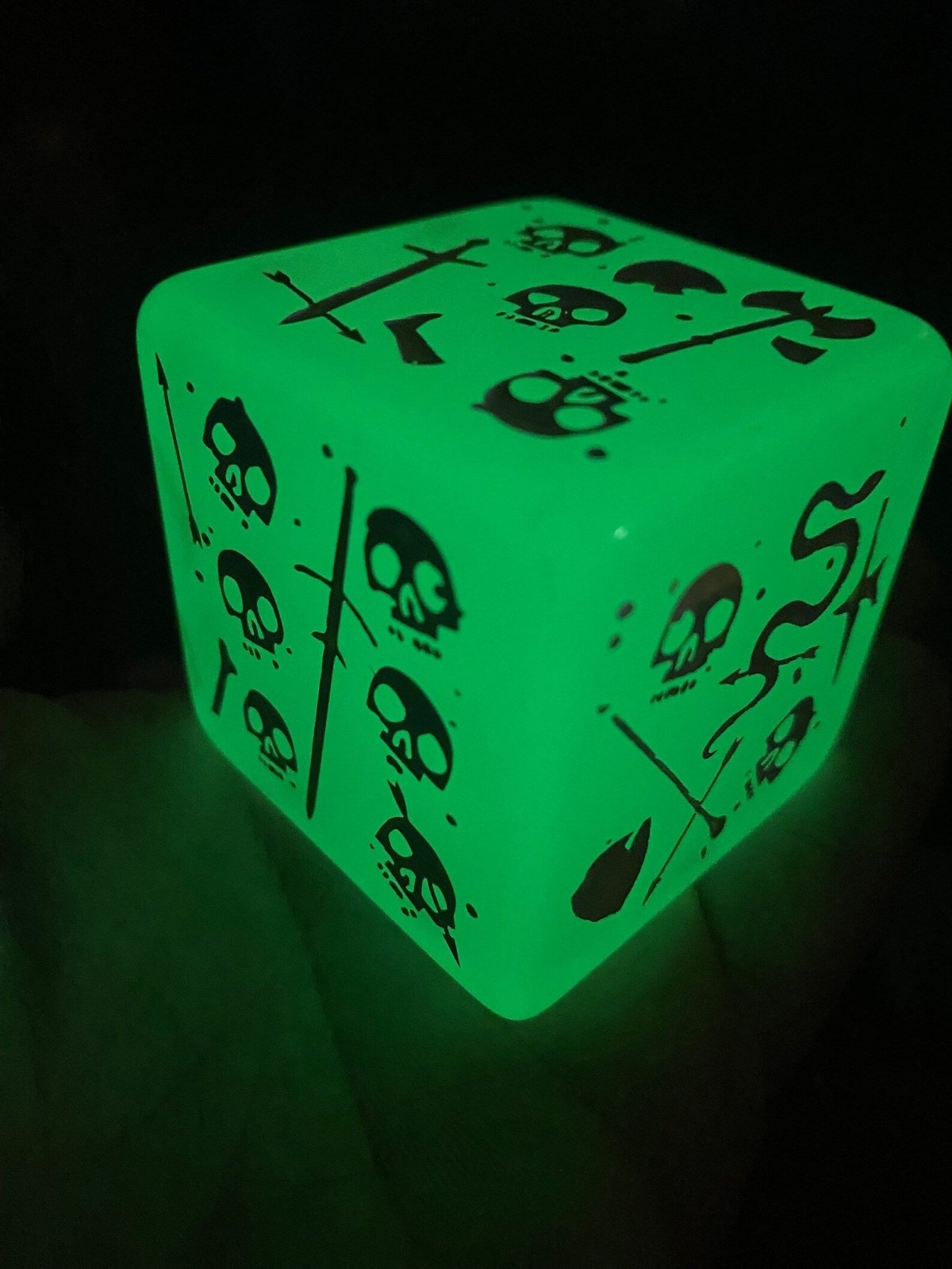 Gelatinous Cube Mini / Jumbo D6 (Glow/White) - The Fourth Place