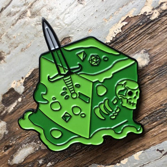 Gelatinous Cube Pin (Green) - The Fourth Place