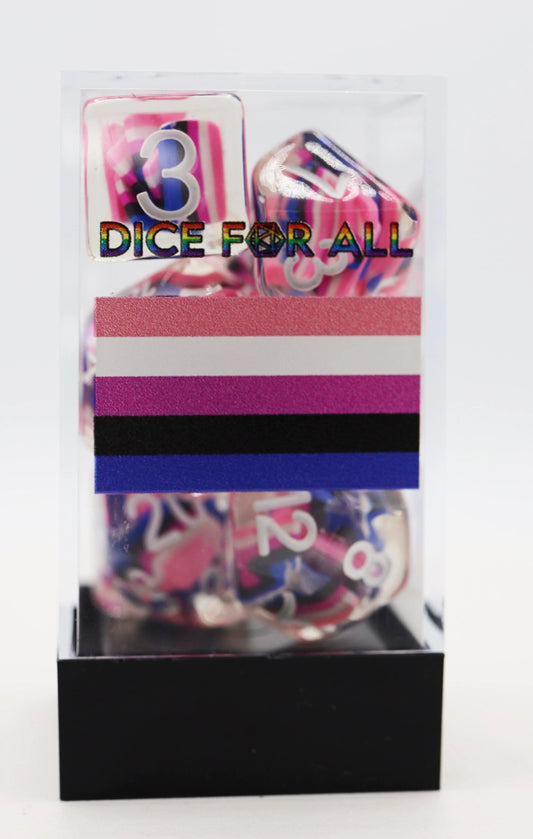 Genderfluid Flag RPG Dice Set - The Fourth Place