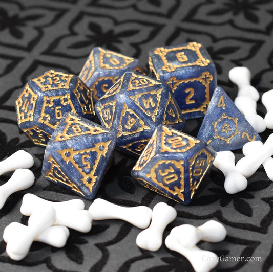 Giant Castle Dice: Blue - Extra Large 7 Dice Set - The Fourth Place