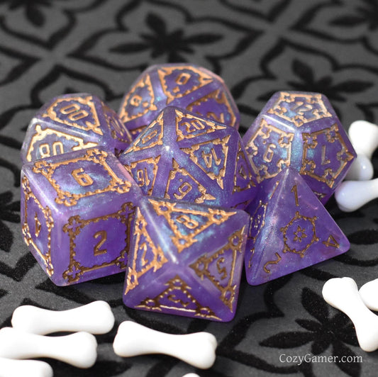 Giant Castle Dice: Purple - Extra Large 7 Dice Set - The Fourth Place