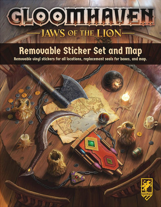 Gloomhaven: Jaws of the Lion Removable Sticker Set & Map - The Fourth Place