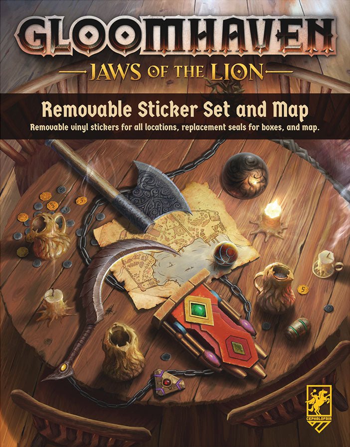 Gloomhaven: Jaws of the Lion Removable Sticker Set & Map - The Fourth Place