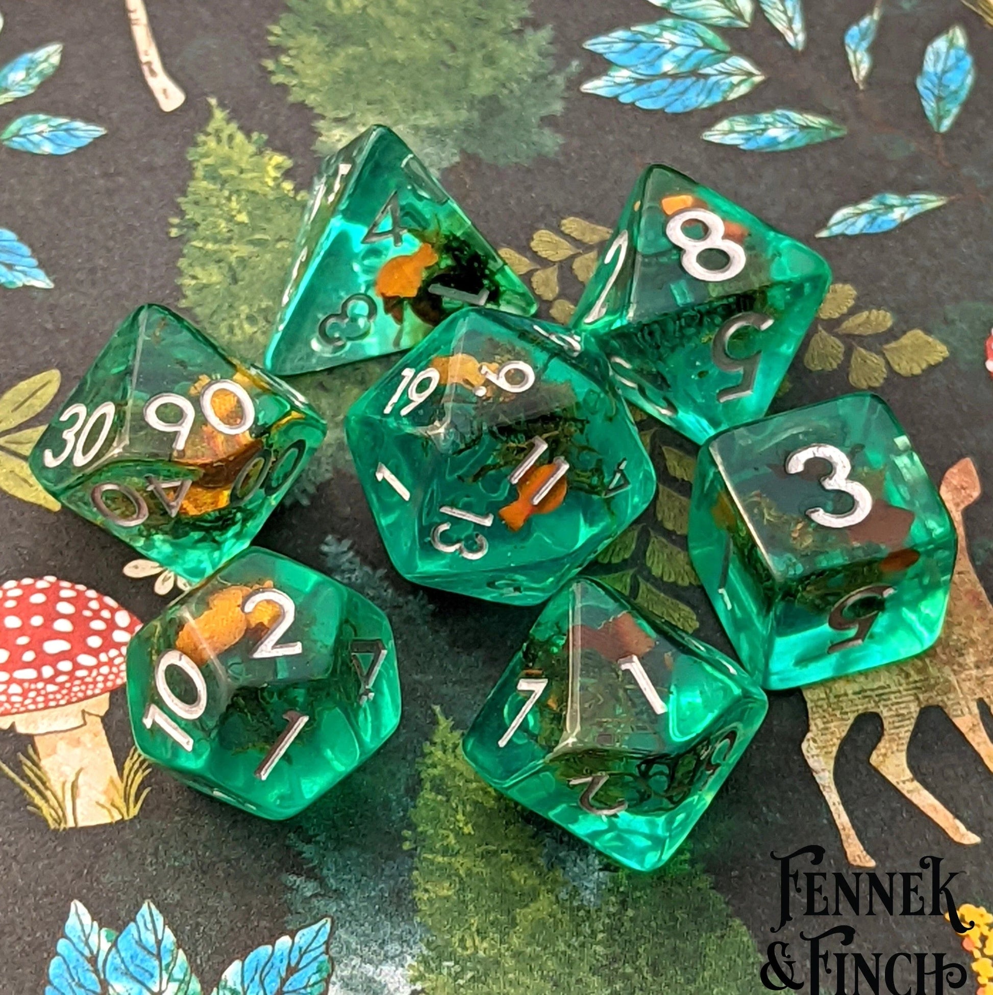 Goldfish Pond - 7 Dice Set - The Fourth Place