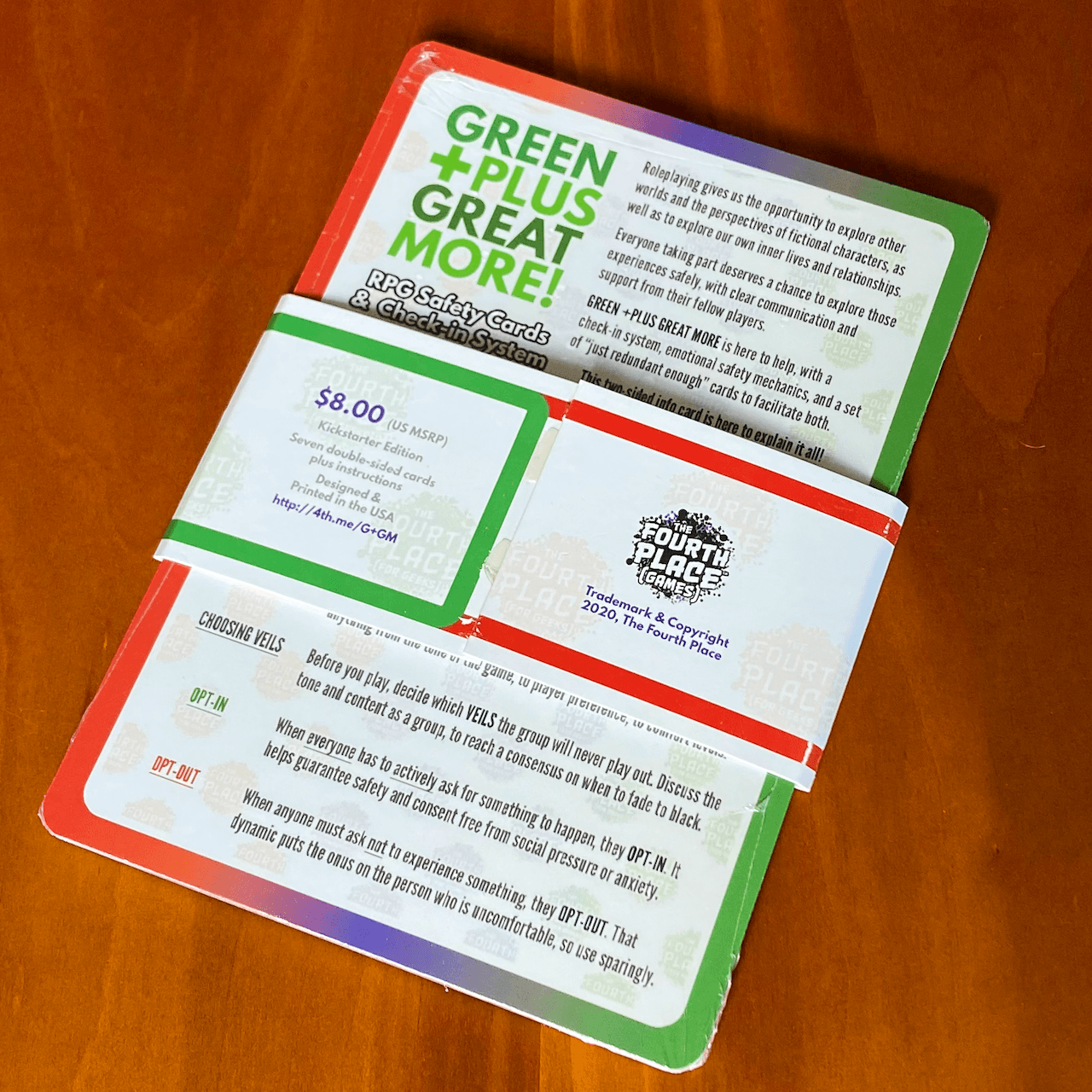 GREEN +PLUS GREAT MORE! RPG Calibration & Check-In Cards - The Fourth Place