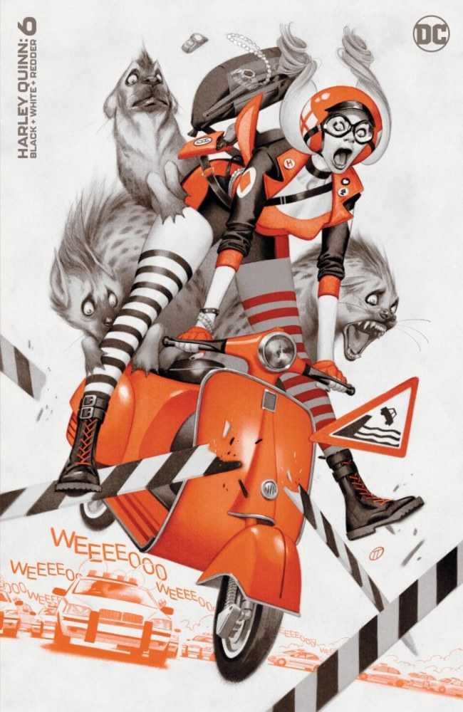 Harley Quinn Black White Redder #6 (Of 6) Cover B Julian Totino Tedesco Variant - The Fourth Place