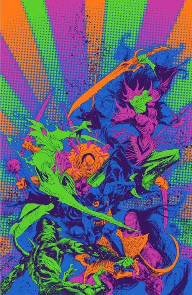 Knight Terrors #3 (Of 4) Cover D Ivan Reis Darkest Hour Neon Ink Card Stock Variant - The Fourth Place