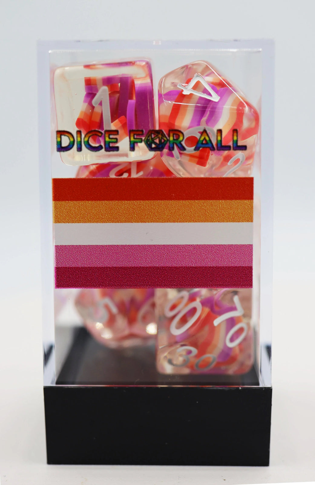 Lesbian Flag RPG Dice Set - The Fourth Place