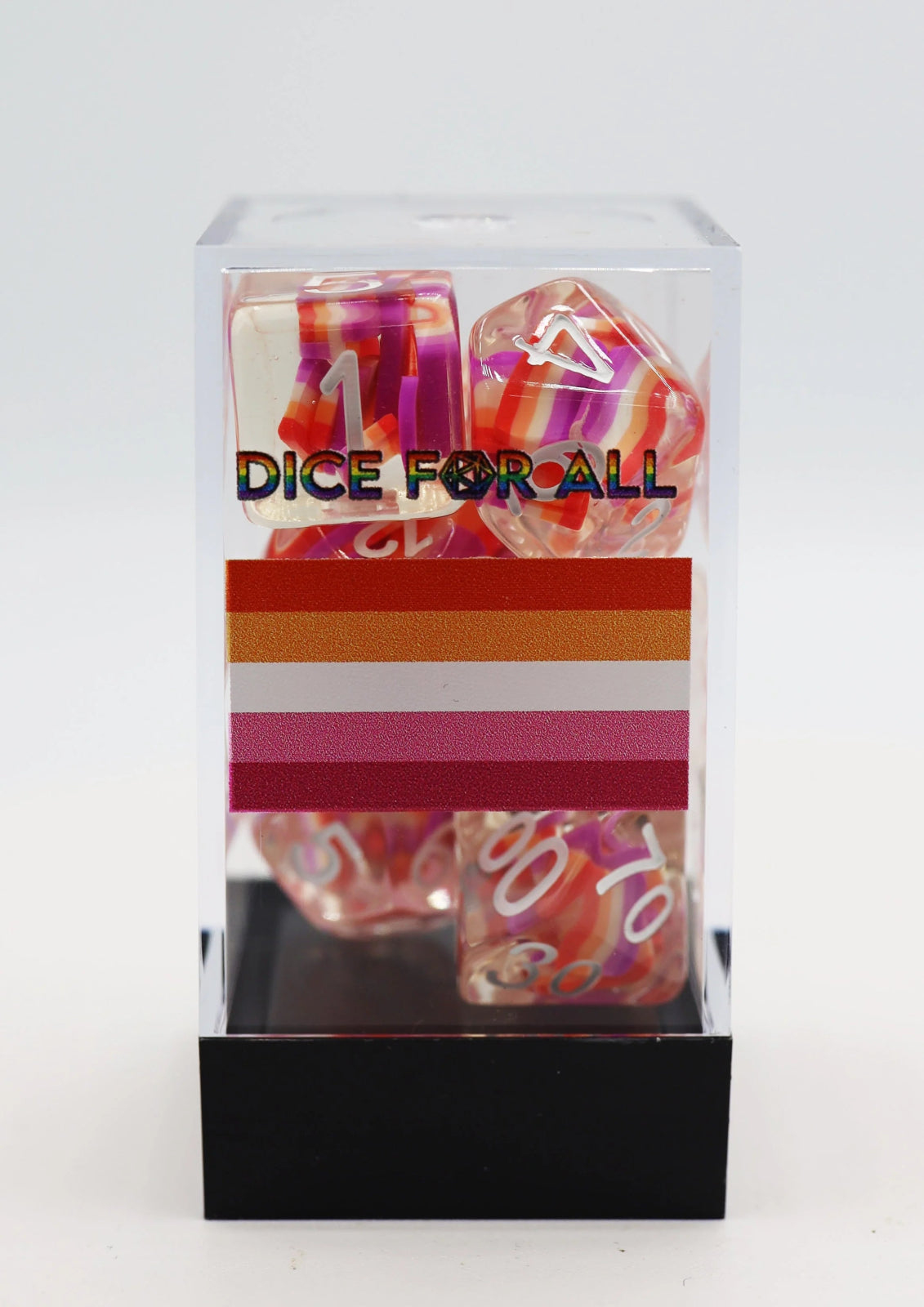 Lesbian Flag RPG Dice Set - The Fourth Place