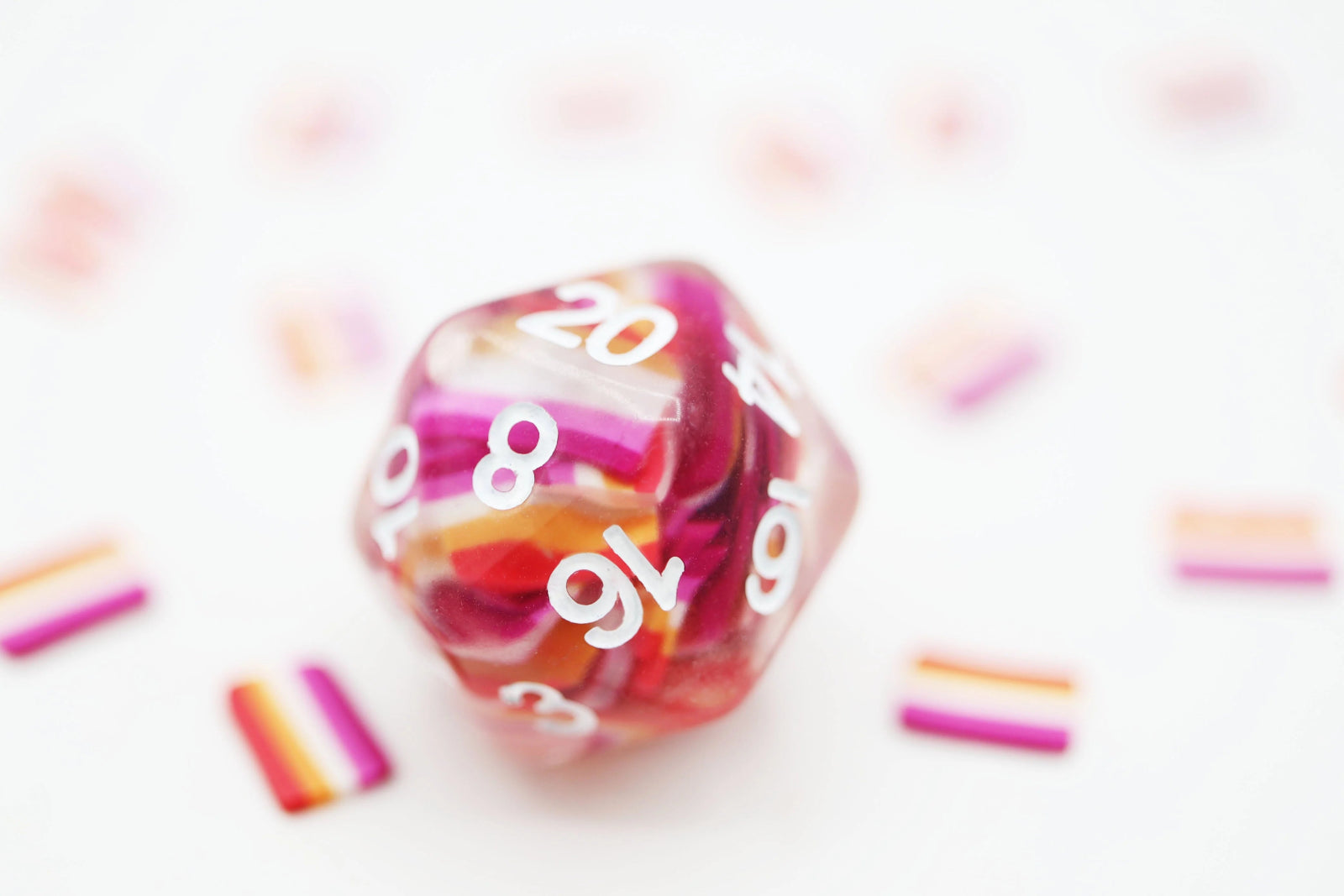 Lesbian Flag RPG Dice Set - The Fourth Place