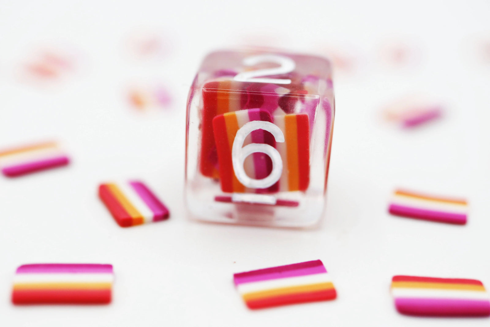 Lesbian Flag RPG Dice Set - The Fourth Place