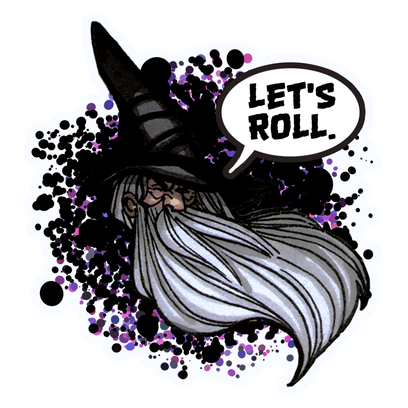 "Let's Roll." Wizard Sticker - The Fourth Place
