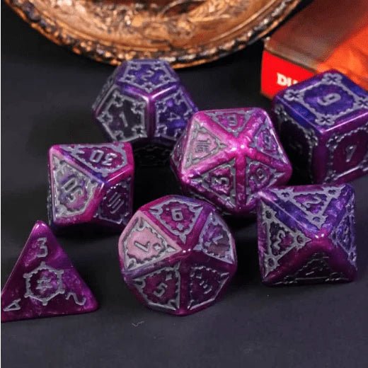 Luscious Giant Castle Dice (Purple) - Extra Large 7 Dice Set - The Fourth Place