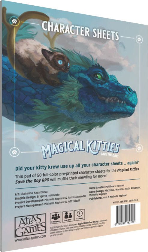 Magical Kitties Save the Day! RPG: Kitty Character Sheets - The Fourth Place
