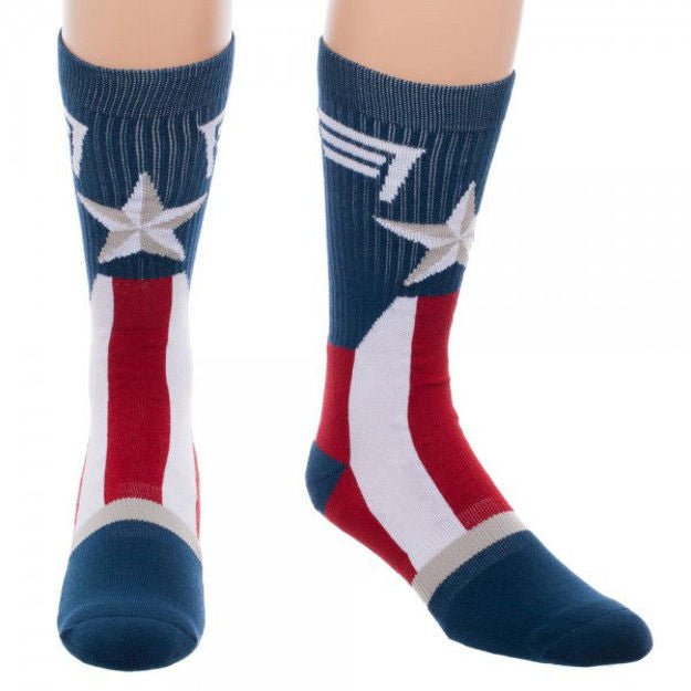Marvel Captain America Suit Up Crew Socks - The Fourth Place