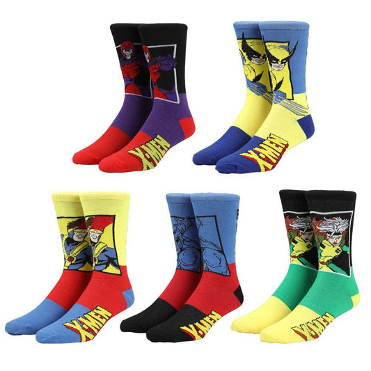 Marvel X-Men Colorblock 5 Pair Crew Socks - The Fourth Place