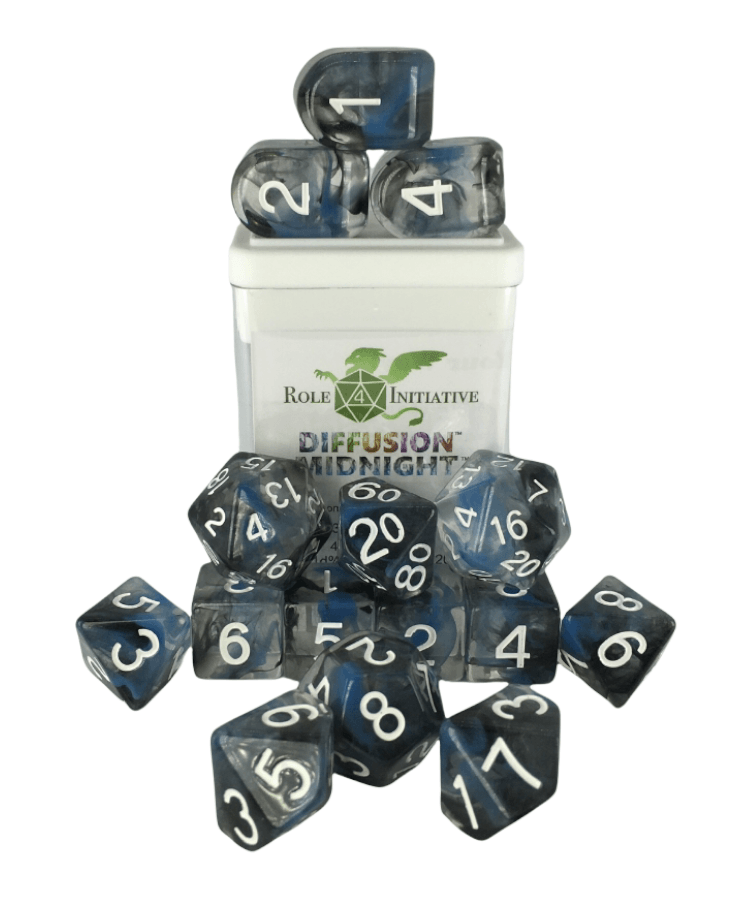 Midnight Diffusion Dice - 15 dice set (with Arch’d4™) - The Fourth Place