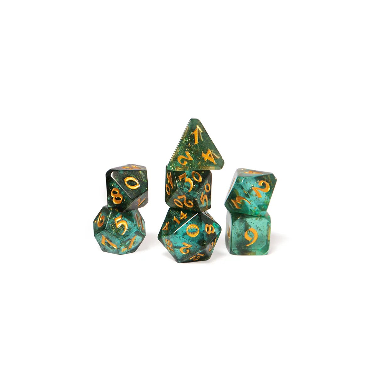Mighty Nein Dice Set: Fjord Stone (Brown/Green) - The Fourth Place